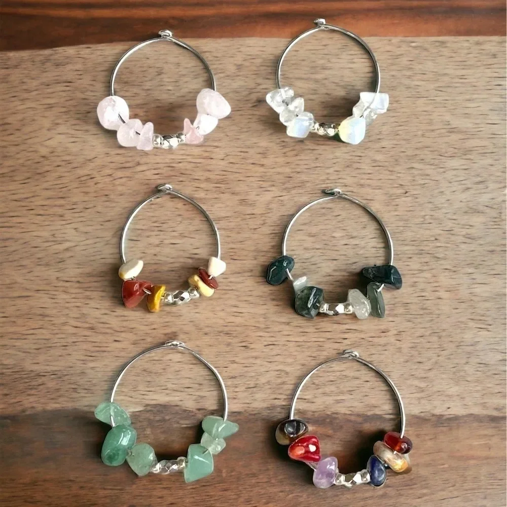 126 Crystal Wine Glass Charms (set of 6)